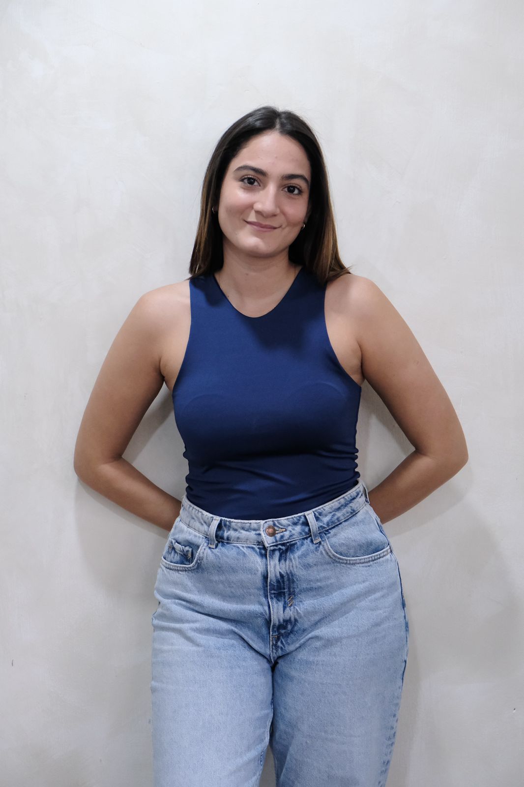 BRISA TOP AZUL TALLA S LARGO
